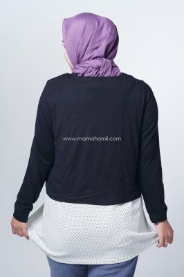 Baju Atasan Ibu Hamil Muslim Bear Polkadots - SJ 368